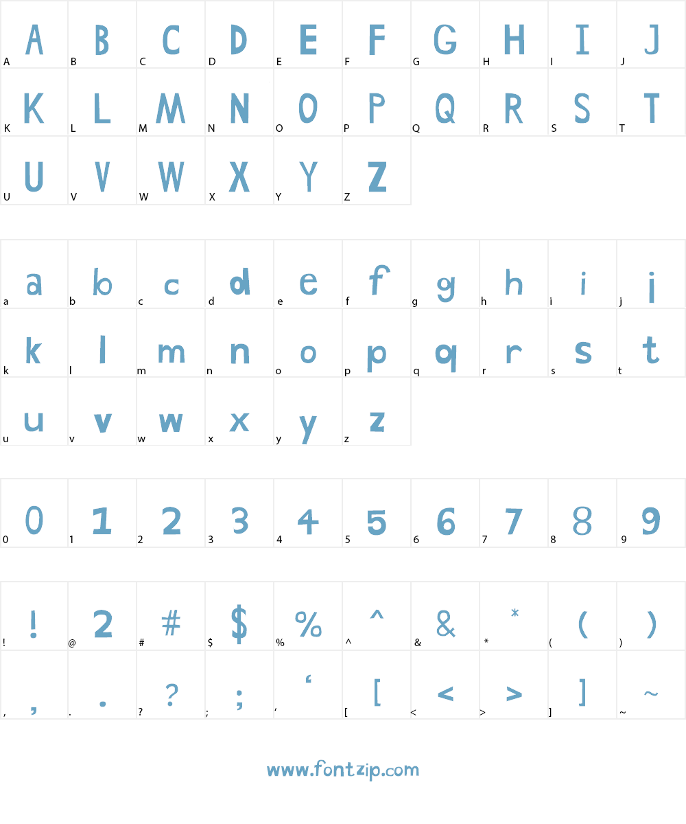 Hand Drawn Shapes Font Character